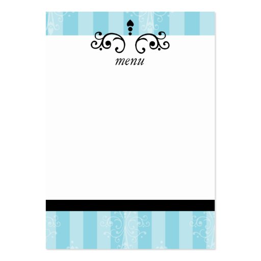 Blue Plate Special Business Card Template (back side)