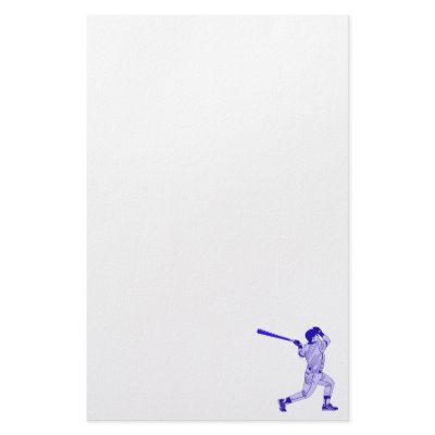 Blue Player Swinging Stationery Design by justsports