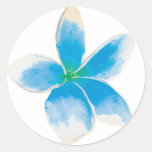 Blue Plumeria Sticker stickers