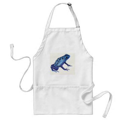 Blue Poison Dart Frog Apron by JessicaInSeattle