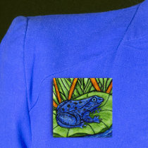 Blue Poison Frog Button buttons