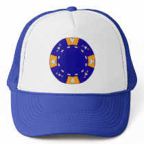 Blue Poker Chip hats by Webitect Blue Poker Chip hats