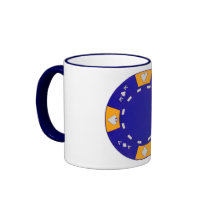 Blue Poker Chip mugs