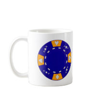 Blue Poker Chip mugs