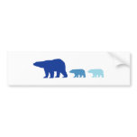 Blue Polar Bear Bumper Sticker
