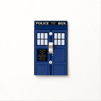 Blue Police Box Call for Light Geek public Light Switch Plate