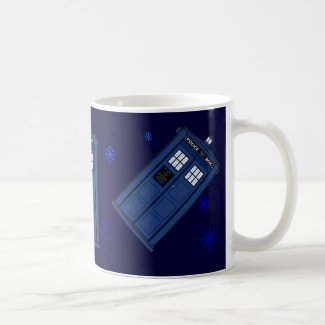 Blue POLICE Box Geek Mug