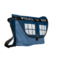 Blue Police Box Large Messenger Bag