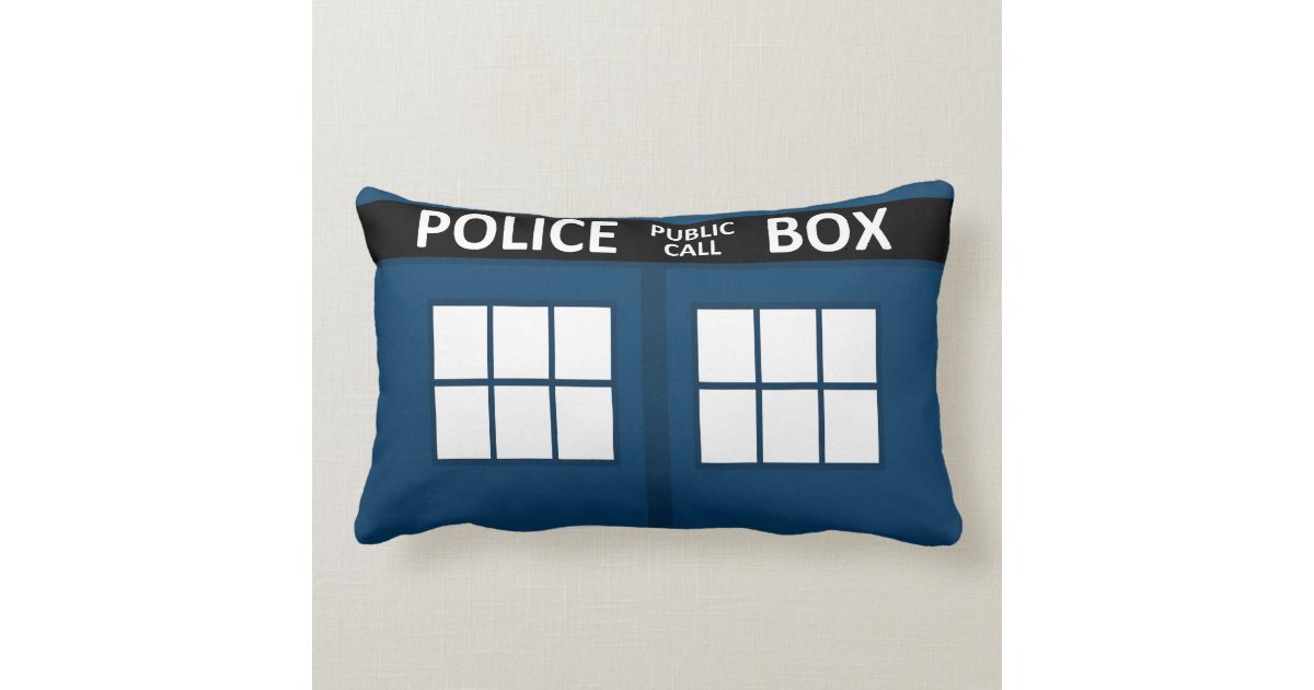 Blue Police Box Pillow Zazzle
