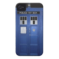 Blue Police Call Box (photo) iPhone 4 Cover