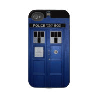 Blue Police Call Box (photo) iPhone 4 Covers