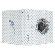 Blue Polka Dot Baby Book binders