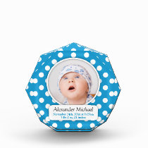 Blue Polka Dot Baby's Birth Keepsake awards