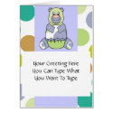 Blue Polka Dot Birthday Bear cards