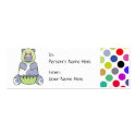 Blue Polka Dot Birthday Bear profile cards