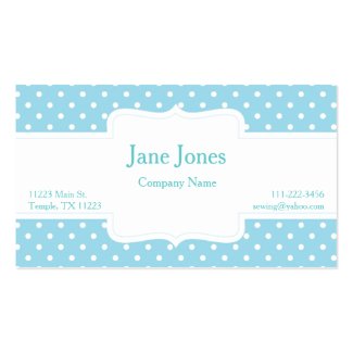 Blue Polka Dot Business Card