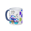 Blue Polka Dot Cupcakes mugs