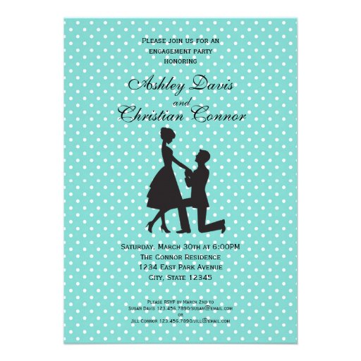 Blue Polka Dot Invitations