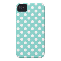 Blue Polka Dot iPhone 4 Cover