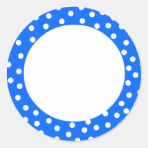 Blue Polka Dot Label Stickers