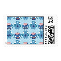 Blue Polka Dot Monster Print Stamps
