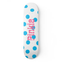 Blue Polka Dot Pinkie skateboards