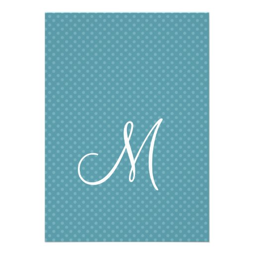Blue Polka Dots and Lace Wedding V001 Personalized Invites