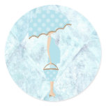 Blue Polka Dots Baby Shower Stickers