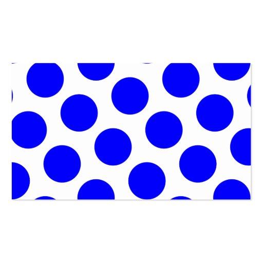 Blue Polka Dots Business Card (front side)