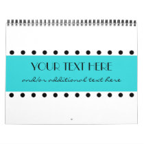 Blue Polka Dots Wall Calendar