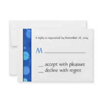 Blue Polka Dots RSVP Cards invitations