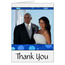 Blue Polka Dots Thank You Card cards