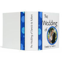 Blue Polka Dots Wedding Album binders