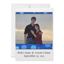 Blue Polka Dots Wedding Invitation invitations