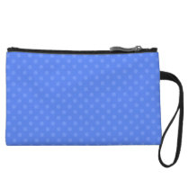 Blue polka dots wristlet