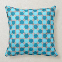 Blue polka dotted pillow pillows