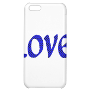 Blue Polkadot Love iPhone 5C Case