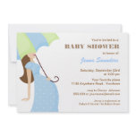 Blue Polkadot Mom to Be Baby Shower Invitation