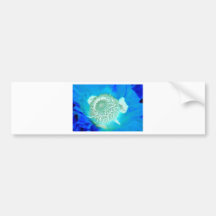 blue pollinate german flower in ultramarine bumper sticker