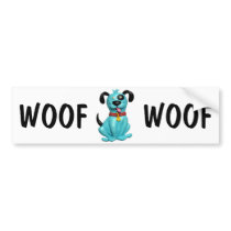 Blue Pooch Bumper Stickers