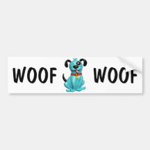 Blue Pooch Bumper Stickers