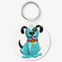 Blue Pooch keychains by AmyVangsgard Blue Pooch keychains