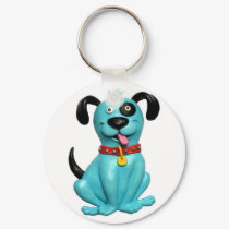 Blue Pooch keychains by AmyVangsgard Blue Pooch keychains