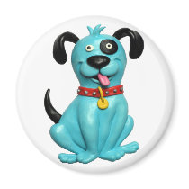 Blue Pooch magnets by AmyVangsgard Blue Pooch magnets