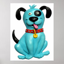 Blue Pooch Print
