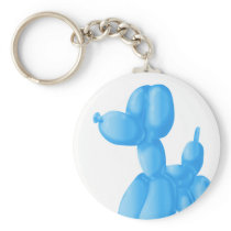 Blue Poodle Keychain