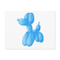 Blue Poodle Postcard