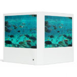 Blue pool of cichlids swimming around design 3 ring binder