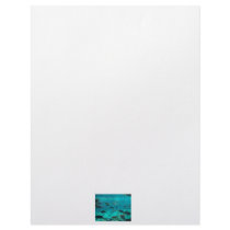 Blue pool of cichlids swimming around design customized letterhead