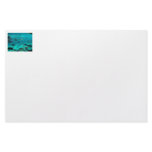 Blue pool of cichlids swimming around design stationery